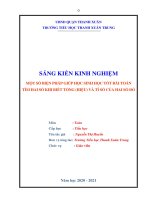 SKKN một số biện pháp giúp học sinh lớp 4 học tốt bài toán tìm hai số khi biết tổng (hiệu) và tỉ số của hai số đó 