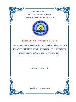 (Luận văn thạc sĩ) thực trạng công tác kế toán công nợ và phân tích tình hình công nợ tại công ty TNHH minh hòa  thừa thiên huế 