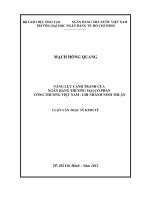 (Luận văn thạc sĩ) năng lực cạnh tranh của ngân hàng thương mại cổ phần công thương việt nam   chi nhánh ninh thuận 