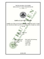 Khóa luận tốt nghiệp Kế toán: Nghiên cứu công tác kế toán tập hợp chi phí sản xuất và tính giá thành sản phẩm tại công ty cổ phần công nghiệp Gia Minh