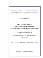 (Luận văn thạc sĩ) phát triển dịch vụ bán lẻ tại ngân hàng thương mại cổ phần ngoại thương việt nam   chi nhánh sóng thần 