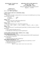 SO 2DE KIEM TRA HOA 11 HOC KI 1