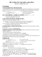 de cuong on tap Anh 8 ki 1