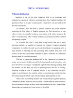 (Sáng kiến kinh nghiệm) developing speaking skill for 11th students in que phong upper secondary by designing encouraging activities for the post  stage in each lesson 