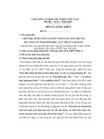 (Sáng kiến kinh nghiệm) giúp học sinh nâng cao kỹ năng giải một số bài toán về tính đơn điệu, cực trị của hàm số 
