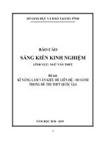 (Sáng kiến kinh nghiệm) kĩ năng làm văn kiểu đề liên hệ   so sánh trong đề thi THPT quốc gia 