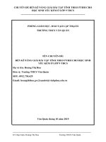 (Sáng kiến kinh nghiệm) chuyên đề rèn kĩ NĂNG GIẢI bài tập TÍNH THEO PTHH CHO học SINH yếu kém ở lớp 9 THCS 