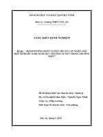 (Sáng kiến kinh nghiệm) ĐỊNH HƯỚNG PHÂN LUỒNG TRUNG cấp NGHỀ CHO      học SINHLỚP 10 hệ GIÁO dục THƯỜNG XUYÊN TRONG TRƯỜNG THPT 