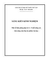 (Sáng kiến kinh nghiệm) một số biện pháp  giúp trẻ 4  5 tuổi  nâng  cao khả  năng  cảm thụ  văn học ”001 