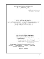 (Sáng kiến kinh nghiệm) xây dựng bảng thực hành dàn trải cho phần kỹ thuật điện tử công nghệ 12 