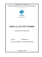 (Luận văn thạc sĩ) hoàn thiện tổ chức công tác kế toán thanh toán với người mua, người bán tại công ty TNHH tiếp vận nhật linh 