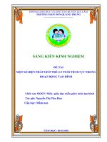 (Sáng kiến kinh nghiệm) một số biện pháp giúp trẻ 4 5 tuổi tích cực trong hoạt động tạo hình 