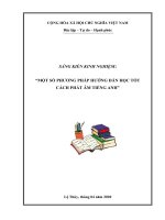 (Sáng kiến kinh nghiệm) một số phương pháp hướng dẫn học tốt cách phát âm tiếng anh 