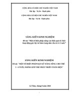 (Sáng kiến kinh nghiệm) một số biện pháp nâng cao hiệu quả tổ chức hoạt động góc lấy trẻ làm trung tâm cho trẻ 4 5 tuổi ”001 