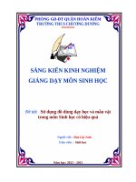 (Sáng kiến kinh nghiệm) sử dụng đồ dùng dạy học và mẫu vật trong môn sinh học có hiệu quả 