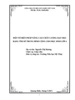 (Sáng kiến kinh nghiệm) một số biện pháp nâng cao chất lượng dạy học dạng toán tìm số trung bình cộng 