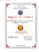 Khóa luận tốt nghiệp Quản trị kinh doanh: Hoàn thiện công tác đào tạo nguồn nhân lực tại khách sạn Midtown Huế