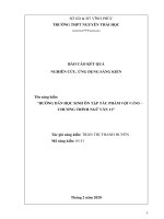 (Sáng kiến kinh nghiệm) hướng dẫn học sinh ôn tập tác phẩm vội vàng – chương trình ngữ văn 11 