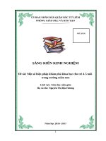 (Sáng kiến kinh nghiệm) một số biện pháp khám phá khoa học cho trẻ 4 5 tuổi trong trường mầm non 