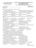 Đề thi thử tốt nghiệp THPT năm 2021 môn lịch sử có đáp án   trường THPT trần phú (lần 1) 