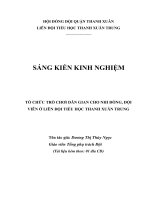 (Sáng kiến kinh nghiệm) tổ chức trò chơi dân gian cho nhi đồng, đội viên ở liên đội tiểu học thanh xuân trung  