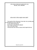 (Sáng kiến kinh nghiệm) một số biện pháp chỉ đạo nhân viên cấp dưỡng nâng cao chất lượng món ăn cho trẻ mầm non 