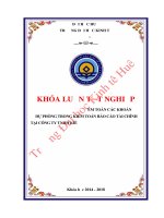 Khóa luận tốt nghiệp Quản trị kinh doanh: Tìm hiểu quy trình kiểm toán các khoản dự phòng trong kiểm toán báo cáo tài chính tại Công ty TNHH Kiểm toán và Thẩm định giá AFA