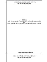 (Sáng kiến kinh nghiệm) một số BIỆN PHÁP NÂNG CAO HIỆU QUẢ CHẤT LƯỢNG GIÁO dục 