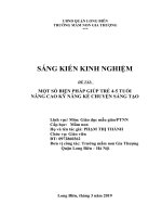 (Sáng kiến kinh nghiệm) một số biện pháp giúp trẻ 4 5 tuổi nâng cao kỹ năng kể chuyện sáng tạo 