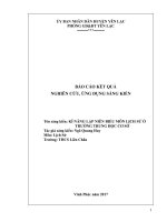 (Sáng kiến kinh nghiệm) kĩ năng lập niên biểu môn lịch sử ở trường trung học cơ sở 