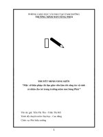 (Sáng kiến kinh nghiệm) một số biện pháp chỉ đạo giáo viên làm tốt công tác vệ sinh cá nhân cho trẻ trong trường mầm non sùng phài 