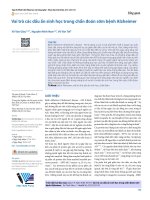 Vai trò các dấu ấn sinh học trong chẩn đoán sớm bệnh Alzheimer