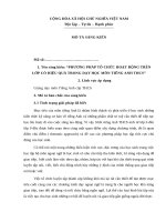 (Sáng kiến kinh nghiệm) PHƯƠNG PHÁP tổ CHỨC HOẠT ĐỘNG TRÊN lớp có HIỆU QUẢ TRONG dạy học môn TIẾNG ANH THCS 