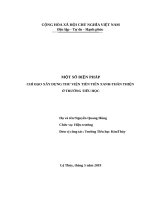 (Sáng kiến kinh nghiệm) một số biện pháp chỉ đạo xây dựng thư viện tiên tiến xanh  thân thiện ở trường tiểu học 