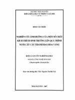 Nghiên cứu ảnh hưởng của một số chất kích thích sinh trưởng lên quá trình nuôi cấy cây thanh hao hoa vàng 