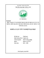 (Luận văn thạc sĩ) thực trạng và giải pháp nhằm chuyển dịch cơ cấu cây trồng trên địa bàn thị trấn phố bảng, huyện đồng văn, tỉnh hà giang 