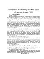 (Sáng kiến kinh nghiệm) kinh nghiệm tổ chức hoạt động theo nhóm, cặp có hiệu quả môn tiếng anh THCS 