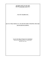 luận văn Quản lý hoạt động của tổ chuyên môn ở trường tiểu học thành phố Hải Phòng