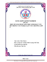 (Sáng kiến kinh nghiệm) một số giải pháp giúp học sinh đặt vấn đề trong văn nghị luận văn chương lớp 9 