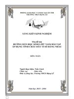 (Sáng kiến kinh nghiệm) hướng dẫn học sinh lớp 7 giải bài tập áp dụng tính chất dãy tỉ số bằng nhau 