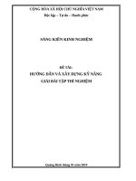 (Sáng kiến kinh nghiệm) hướng dẫn và xây dựng kỹ năng giải bài tập thí nghiệm 