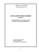 (Sáng kiến kinh nghiệm) giải  pháp nâng cao chất lượng bài dạy thực hành sinh học 8 