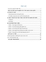 (Sáng kiến kinh nghiệm) vận dụng dạy học tích hợp liên môn chủ đề “ quang hợp ở thực vật” 