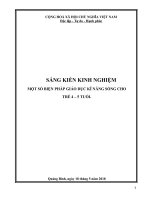 (Sáng kiến kinh nghiệm) một số biện pháp giáo dục kỹ năng sống cho trẻ  4  5 tuổi001 