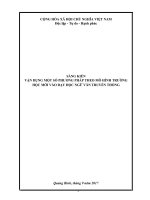 (Sáng kiến kinh nghiệm) vận dụng một số phương pháp theo mô hình trường học mới vào dạy học ngữ văn truyền thống 