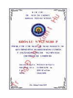 Khóa luận tốt nghiệp Kế toán-Kiểm toán: Tìm hiểu thực trạng hệ thống kiểm soát nội bộ quy trình hoạt động tín dụng khách hàng cá nhân tại Ngân hàng TMCP Công thương Việt Nam – CN