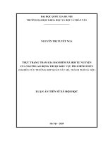Luận án tiến sĩ thực trạng tham gia bảo hiểm xã hội tự nguyện của người lao động thuộc khu vực phi chính thức 