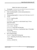 (Sáng kiến kinh nghiệm) tổ chức dạy học theo dự án (DHTDA) chuyên đề di truyền phân tử và ứng dụng di truyền trong chọn giống – sinh học 12   THPT 