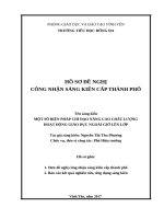 (Sáng kiến kinh nghiệm) một số biện pháp chỉ đạo nâng cao chất lượng hoạt động giáo dục ngoài giờ lên lớp  