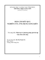 (Sáng kiến kinh nghiệm) phân loại và phương pháp giải bài tập giao thoa ánh sáng 